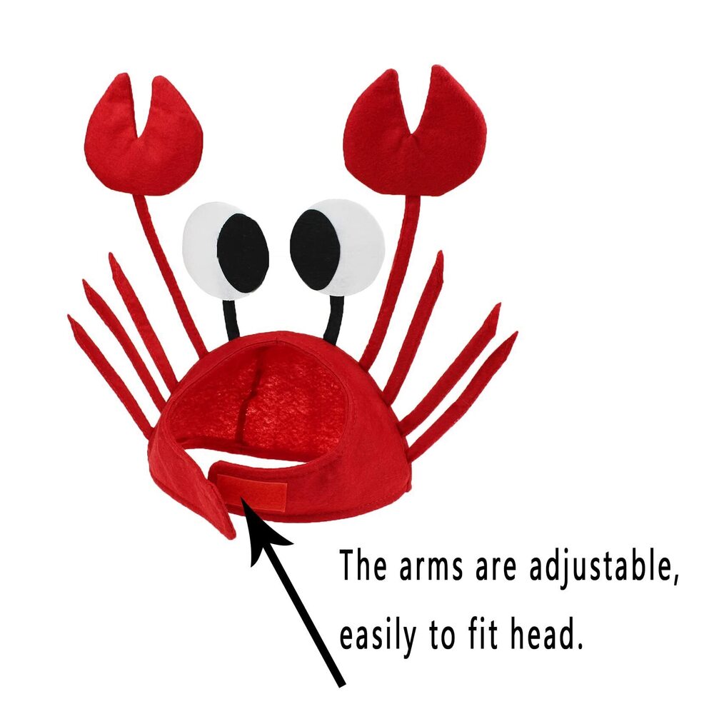 9624 Novelty Party Hats Funny Costume Hats Crab Hat & Crayfish 2 Pack Set - Picture 4 of 6